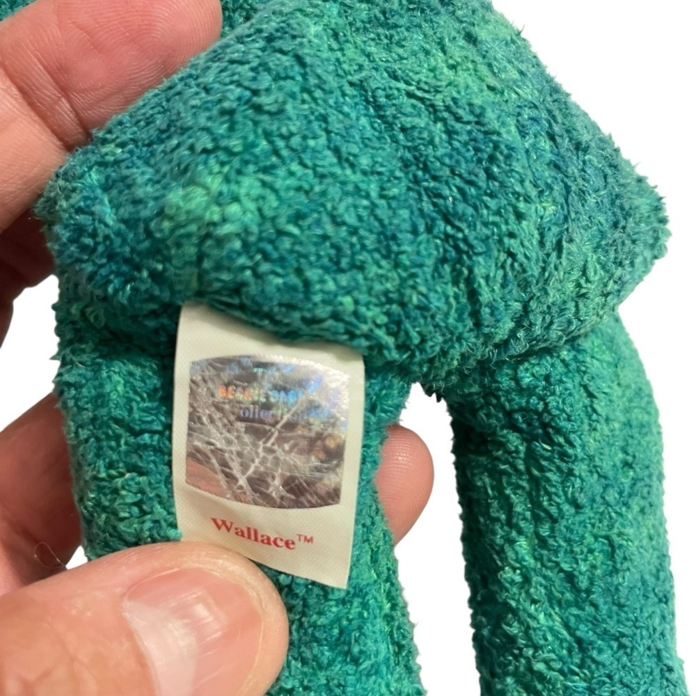 Rare Ty Beanie Baby “The Grinch” Inspired Green Christmas Bear with Red Scarf - Picture 9 of 12